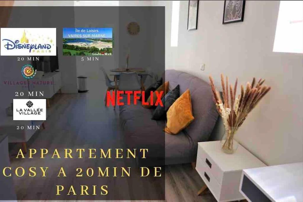 Appartement Duplex Proche Disney Et Paris Vaires-sur-Marne Eksteriør billede
